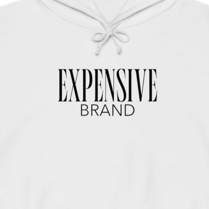 Expensive brand hoodie | Wit | Kleding met humor | Unisex