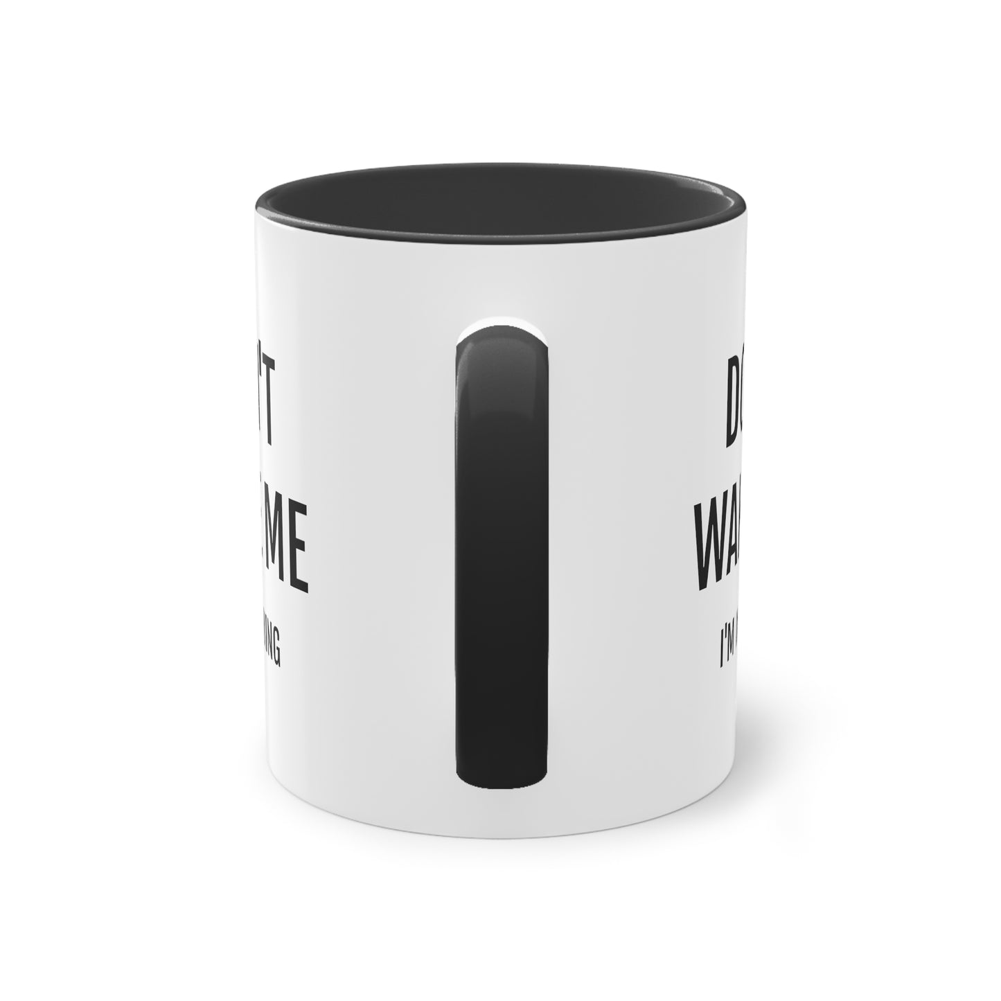 DON'T WAKE ME | Tweekleurige keramische mok | 325 ml.