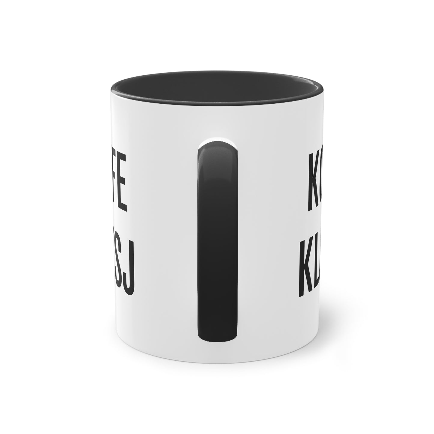 KOFFE KLATSJ | Tweekleurige keramische mok | 325 ml.