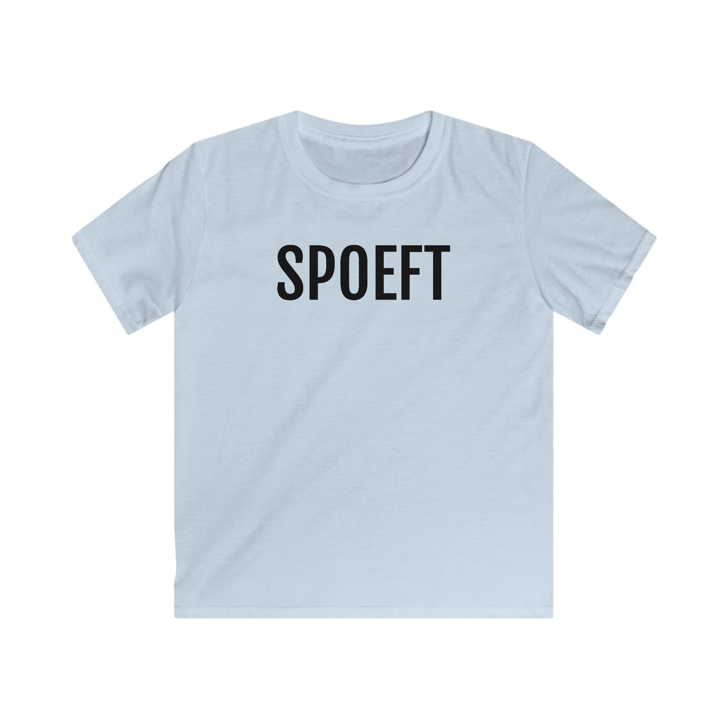 Lichtblauwe Spoeft t-shirt: Hoogwaardige Stoffen voor Trendy Comfort