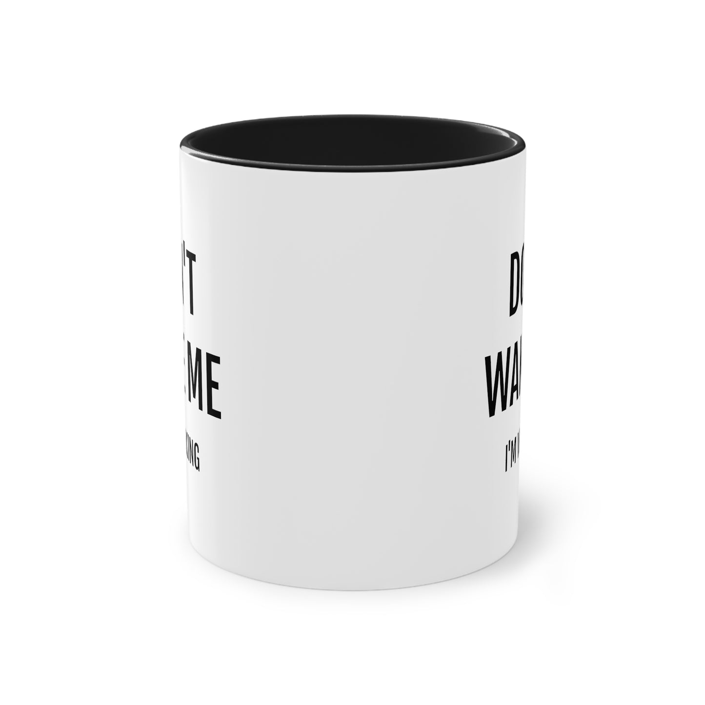 DON'T WAKE ME | Tweekleurige keramische mok | 325 ml.