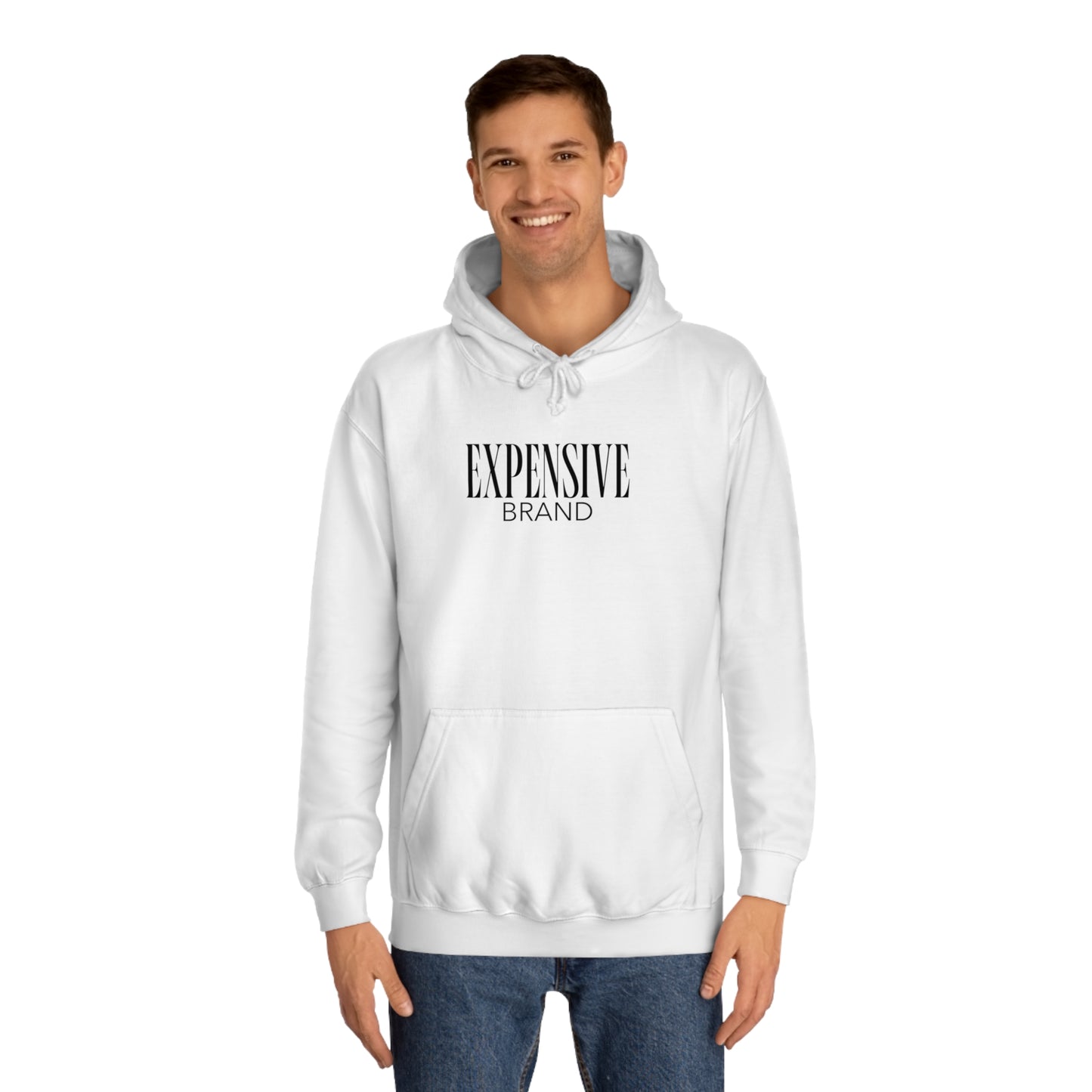 Expensive brand hoodie | Wit | Kleding met humor | Unisex