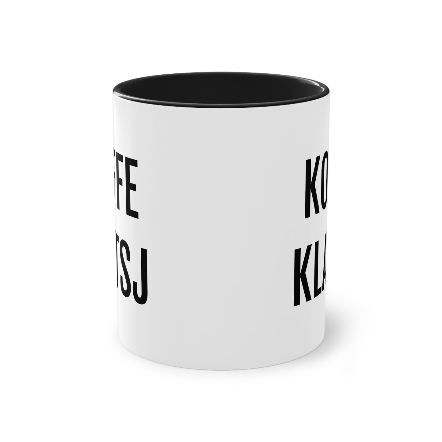 KOFFE KLATSJ | Tweekleurige keramische mok | 325 ml.