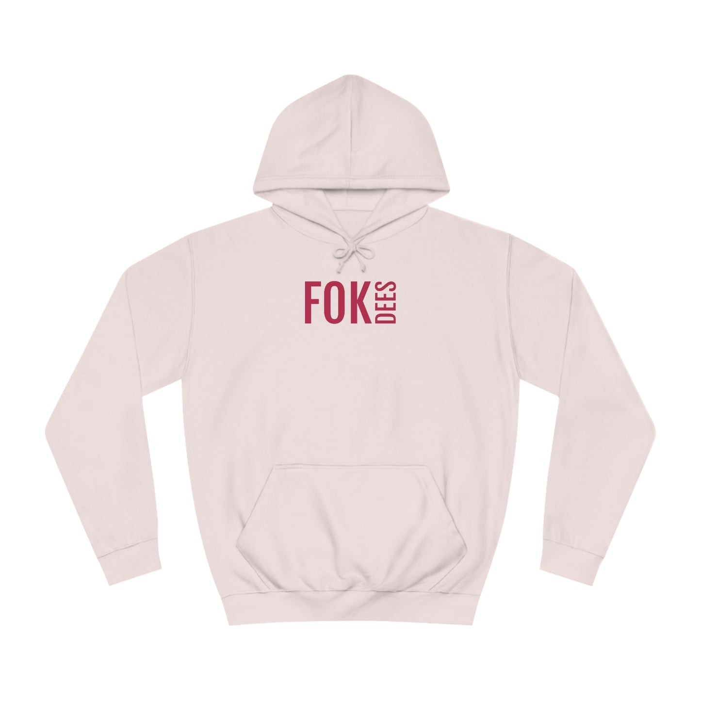 Stijlvolle Fok Dees Hoodie - Unisex - Roze Kleur