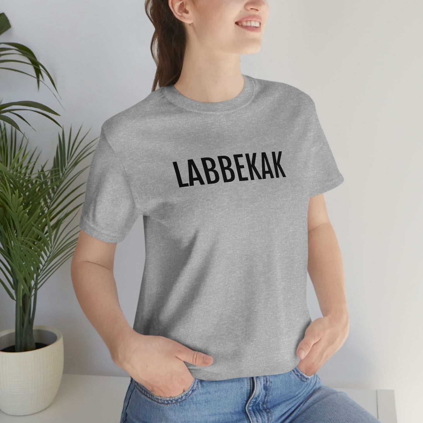 Grijze Labbekak T-Shirt: Omarm je Limburgse geest met grappige spreuken en kleuren