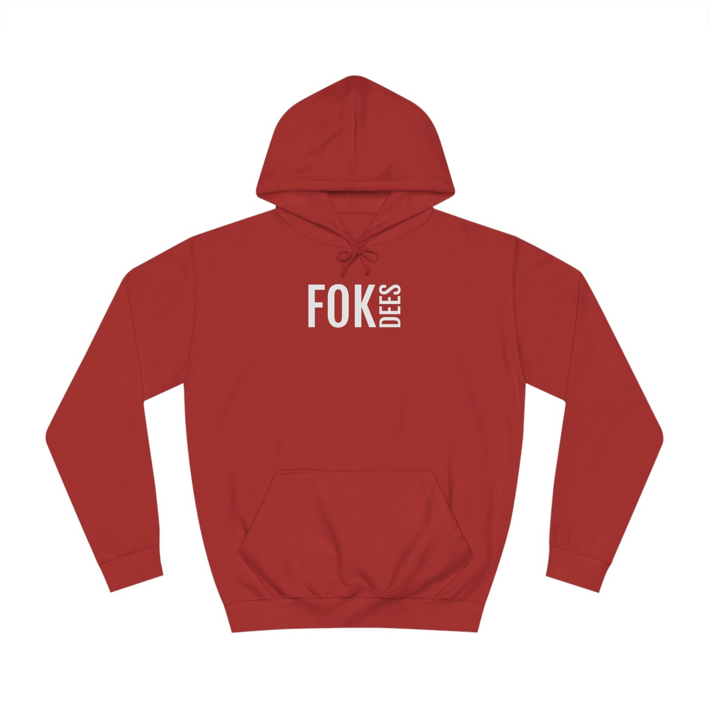 Antwerps dialect Bedrukte Hoodie - Fok Dees - Rood & Wit