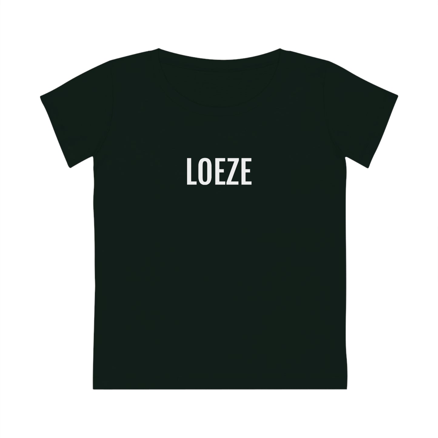 Zwarte T-shirt uit antwerpen met LOEZE opschrift
