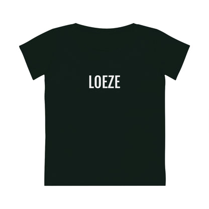 Zwarte T-shirt uit antwerpen met LOEZE opschrift