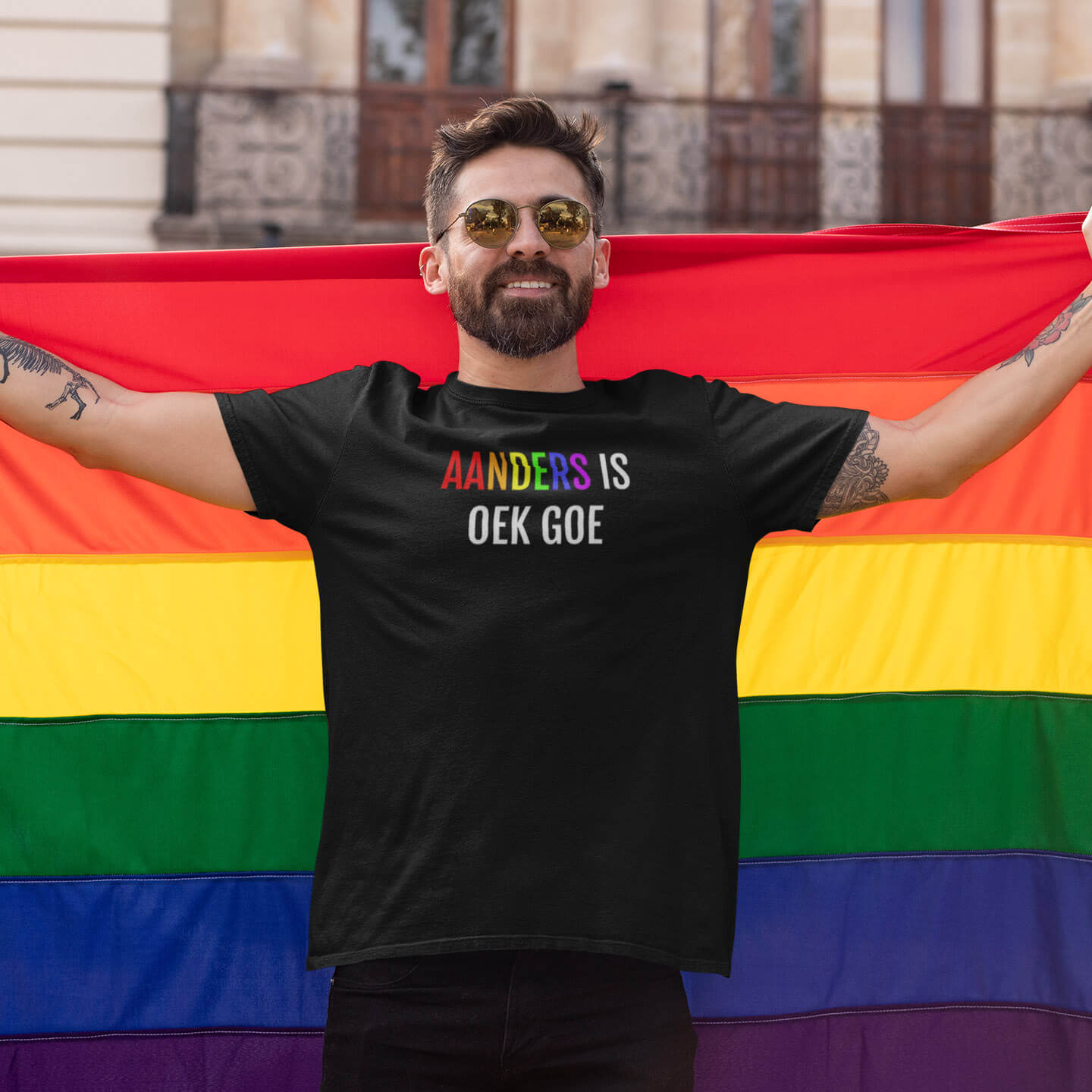 Vier diversiteit met Antwerps dialect: Aanders is oek goe T-shirt