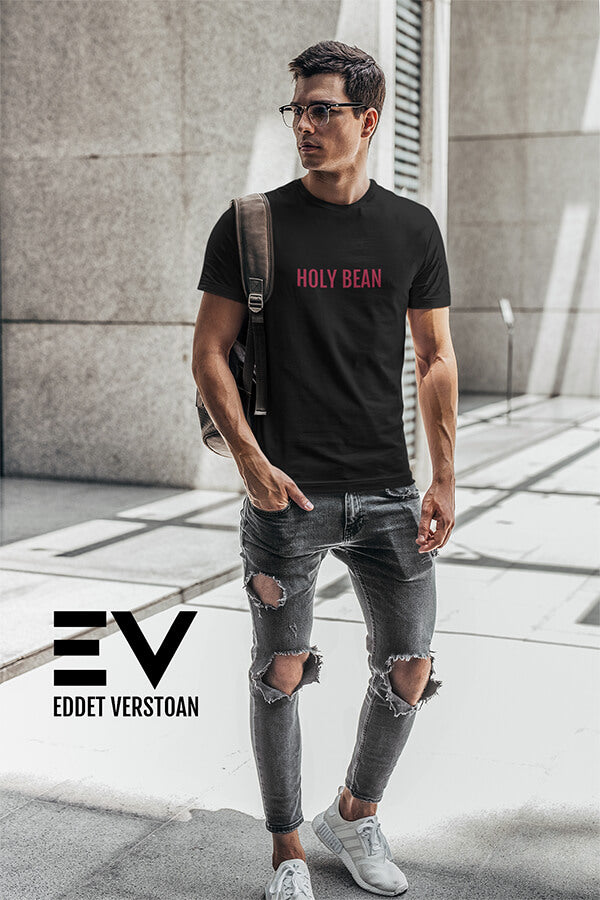 HOLY BEAN | Engels met haar op | T-shirt met korte mouwen.
