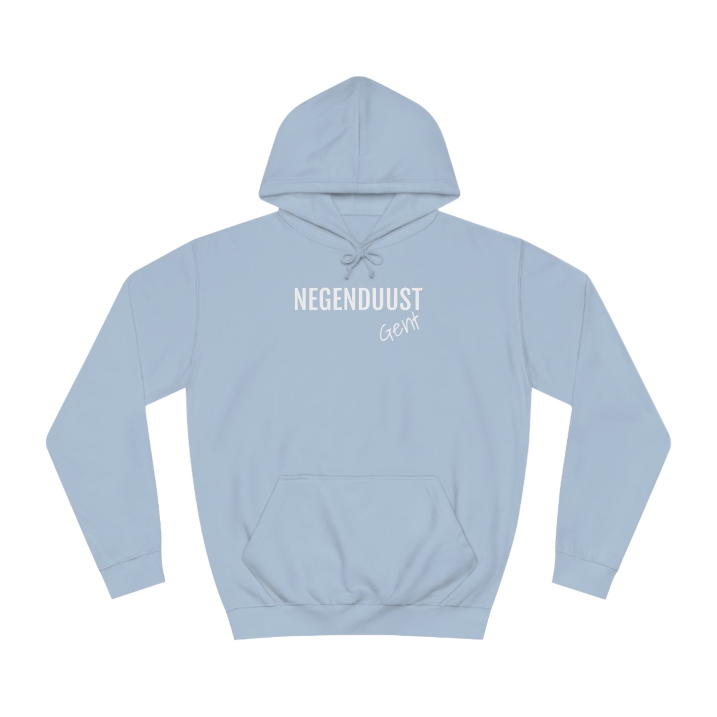 Negenduust | Unisex Hoodie uit Oost-Vlaanderen (Gent) - Licht Blauw