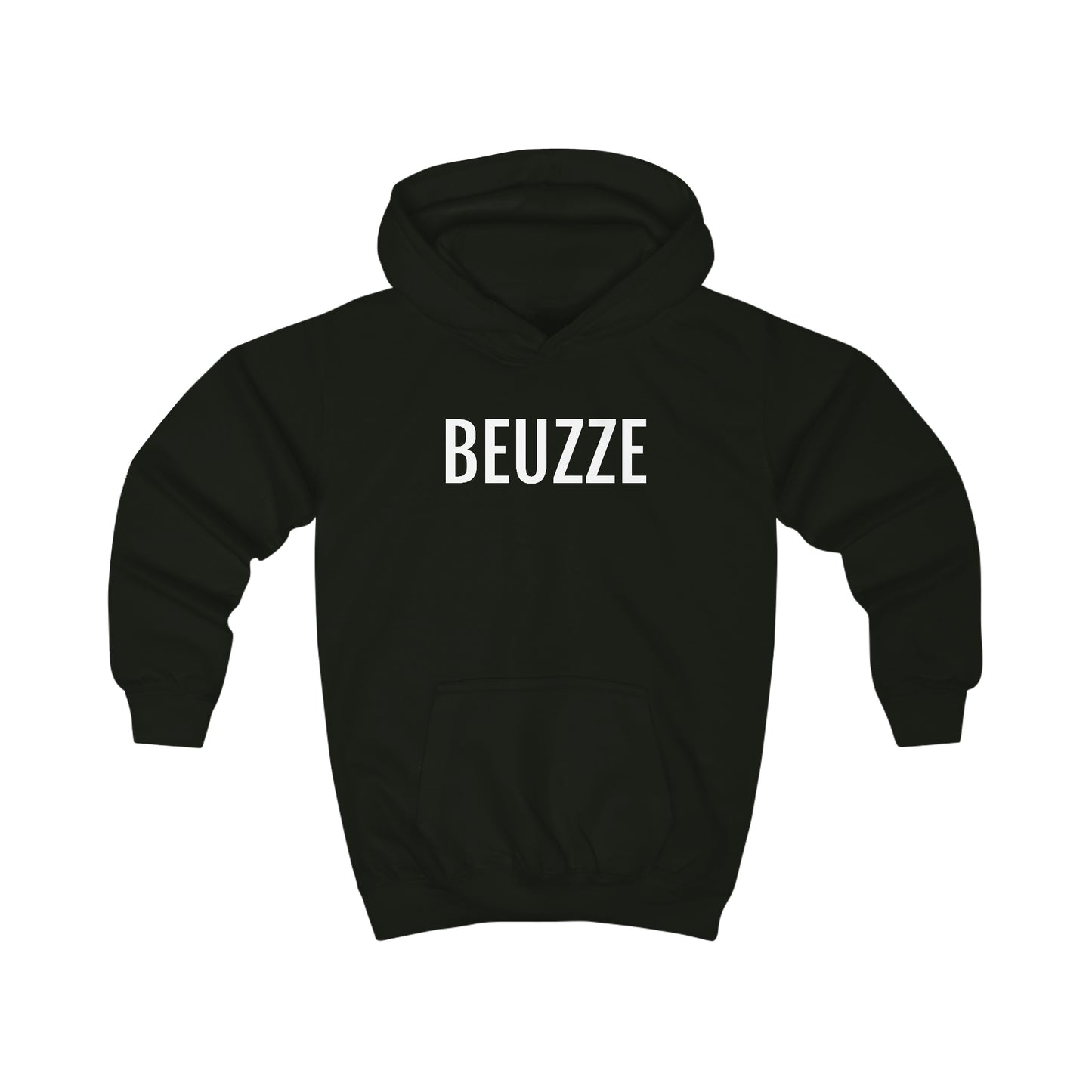 Zwarte Beuzze hoodie voor kinderen in Brussels dialect
