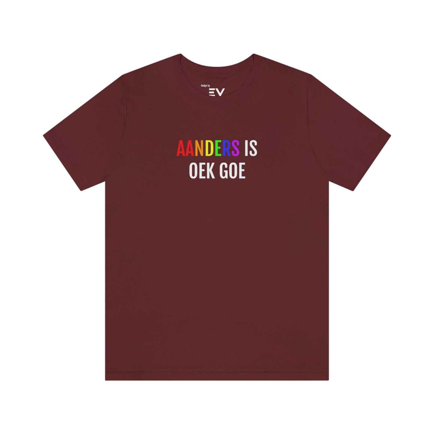 Krachtig rood T-Shirt dat liefde en acceptatie uitstraalt