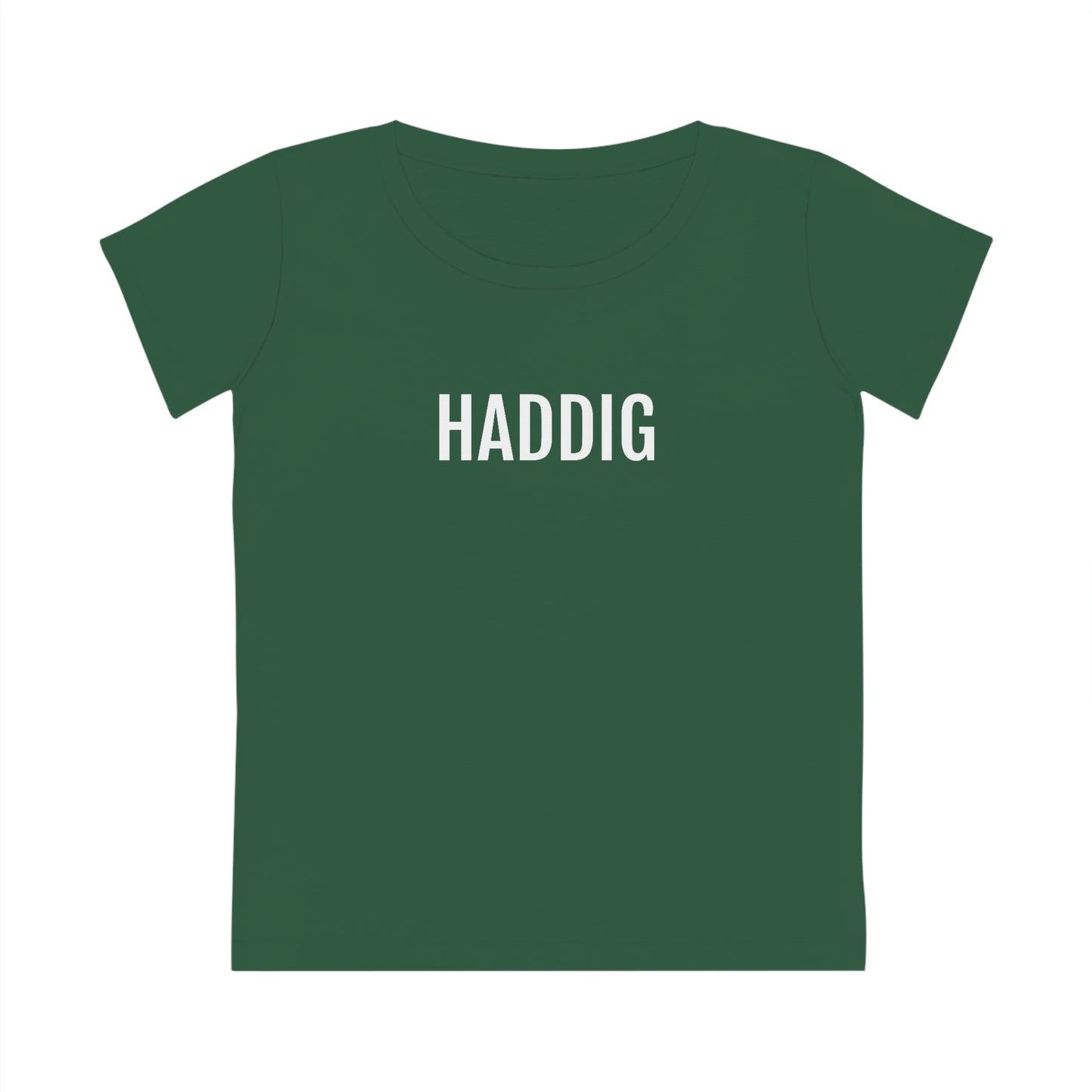 T-Shirt in groen voor vrouwen met Haddig in Limburgs dialect