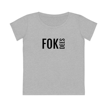 Grijze T-shirt uit antwerpen met FOK DEES opschrift
