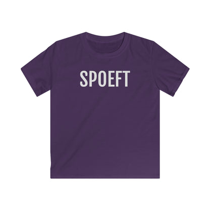 SPOEFT Kinder T-shirt: Modieus Spelen - paars en wit
