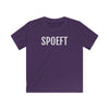 SPOEFT Kinder T-shirt: Modieus Spelen - paars en wit
