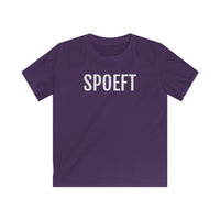 SPOEFT Kinder T-shirt: Modieus Spelen - paars en wit