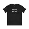 Bier t-shirts bestellen online. Zwarte Wish you were beer shirt