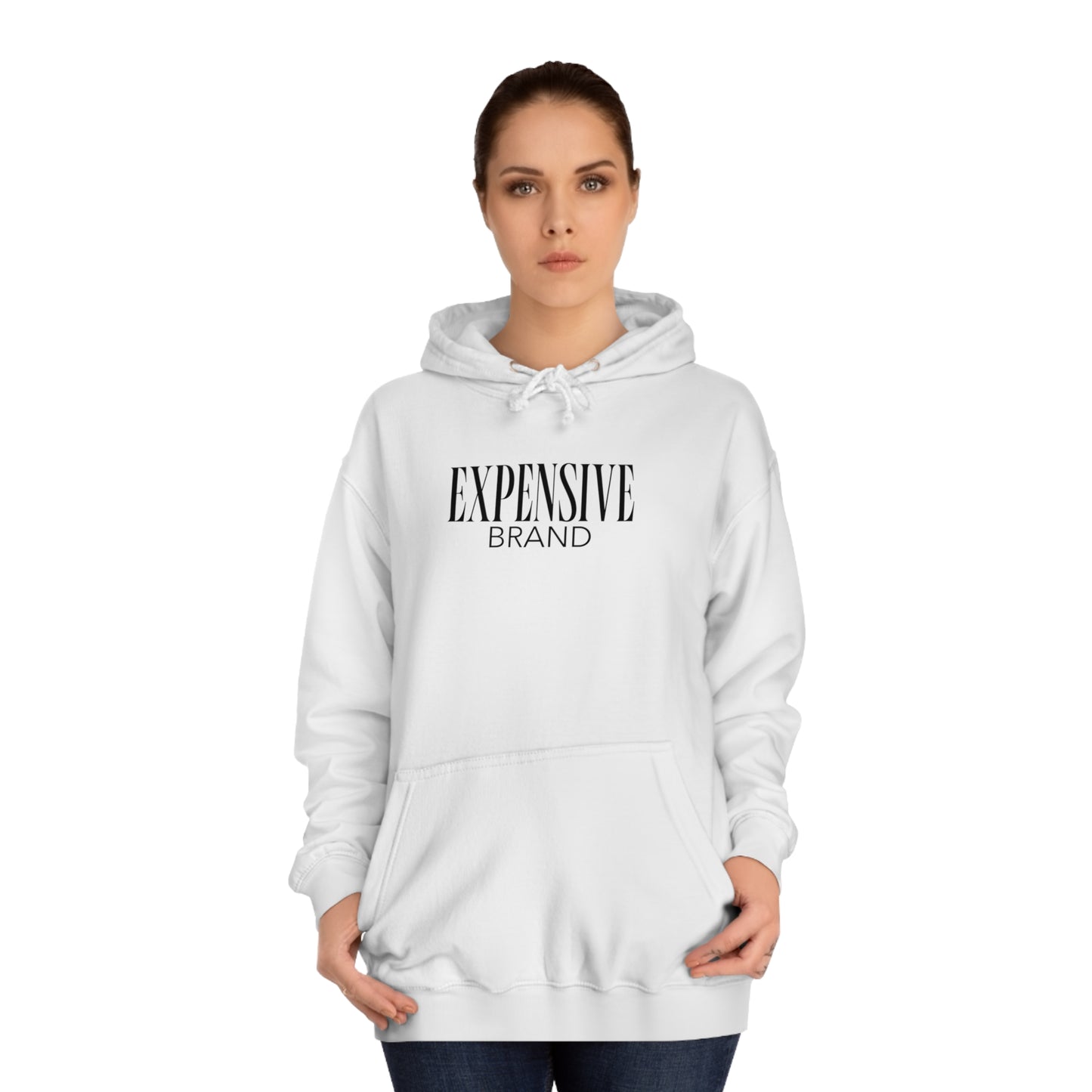 Expensive brand hoodie | Wit | Kleding met humor | Unisex