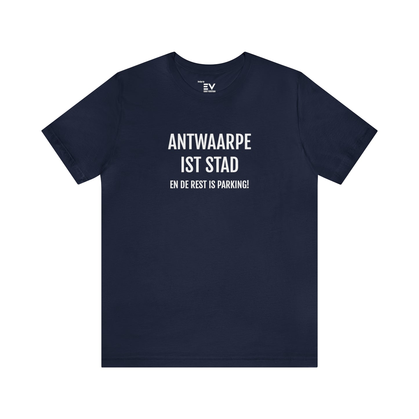 Blauw T-Shirt met humoristische Antwerpse uitspraken voor een stijlvolle look