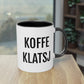 KOFFE KLATSJ | Tweekleurige keramische mok | 325 ml.