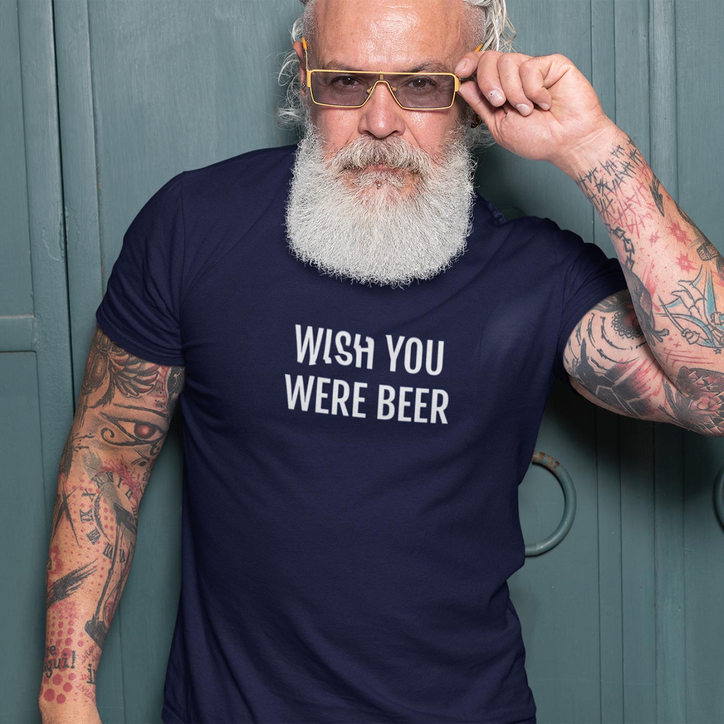 Navy Blauwe Bier t-shirt kopen? - Humor shirt