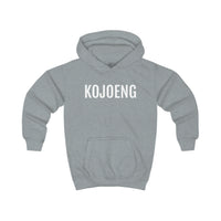 Maak het je comfortabel met KOJOENG Hoodie in Dialect-Grijs: Oost-Vlaamse Awesomeness voor je Mini Fashionista!