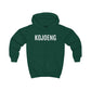 Ga voor groen met de KOJOENG Hoodie in Dialect-Groen: Oost-Vlaamse charme voor je modieuze kind!