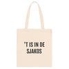 Tis in de sjakos - Draag je spullen in stijl met deze leuke tote bag om boodschappen te doen