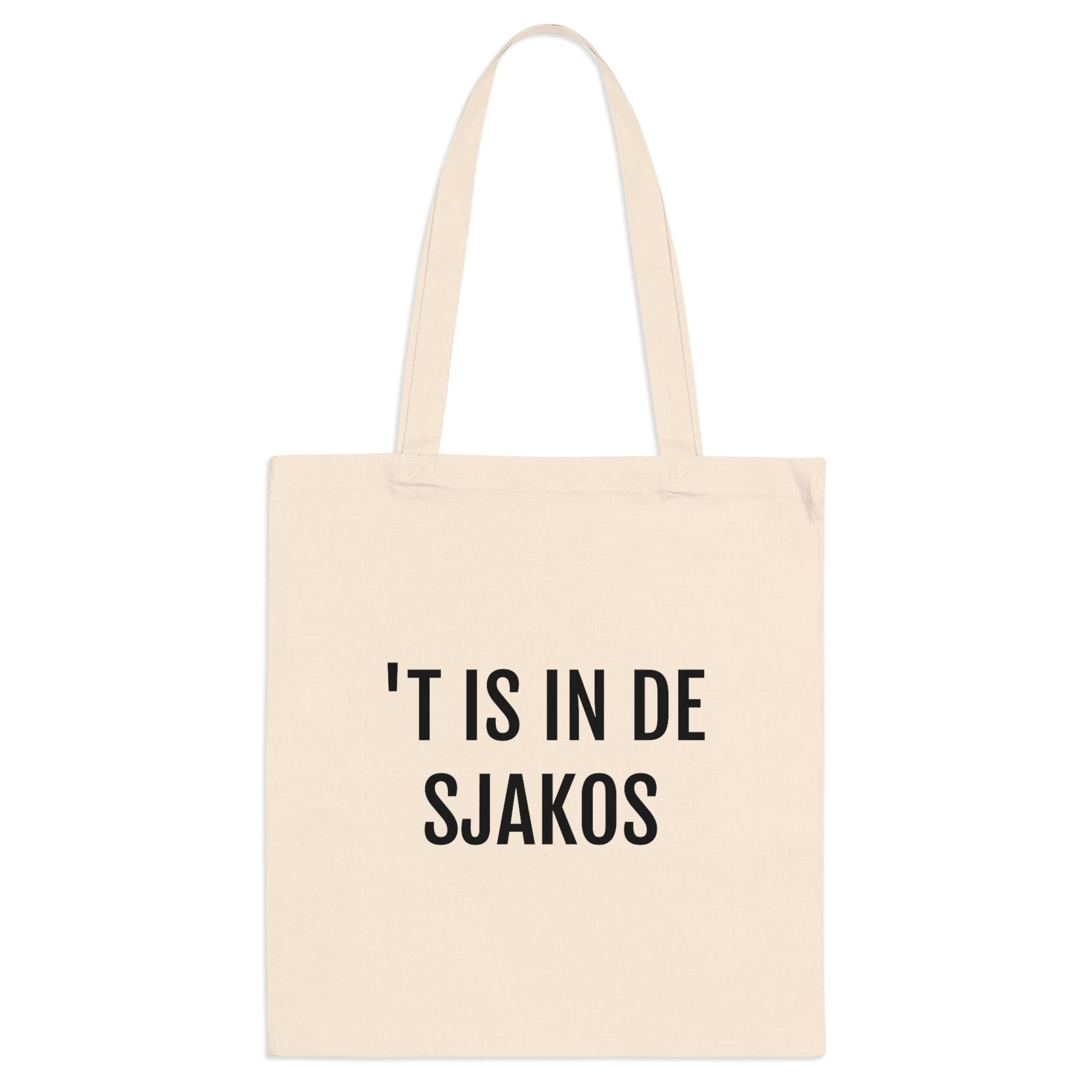 Tis in de sjakos - Draag je spullen in stijl met deze leuke tote bag om boodschappen te doen