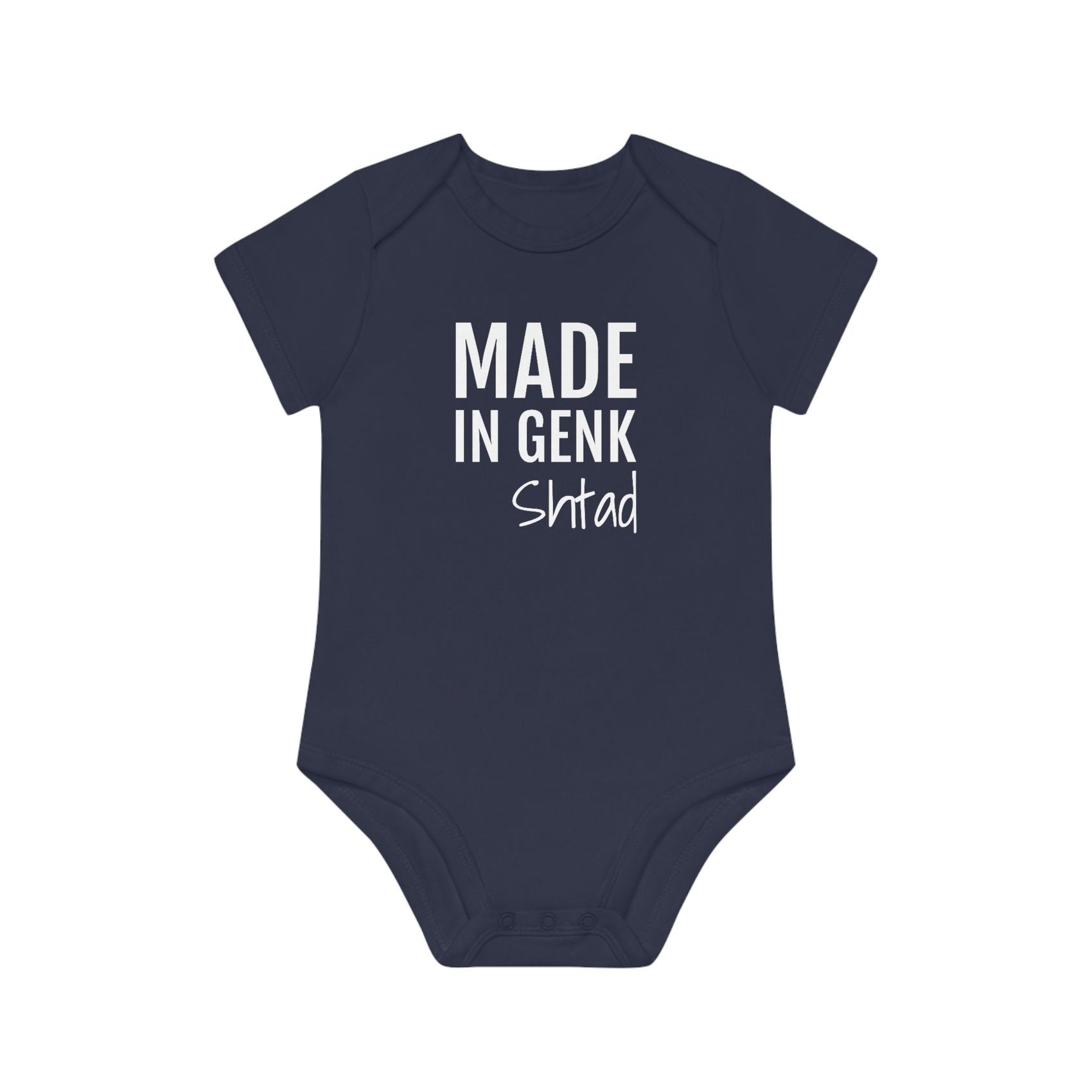 Made in Genk shtad | Rompertje met Limburgs dialect - Marine blauw