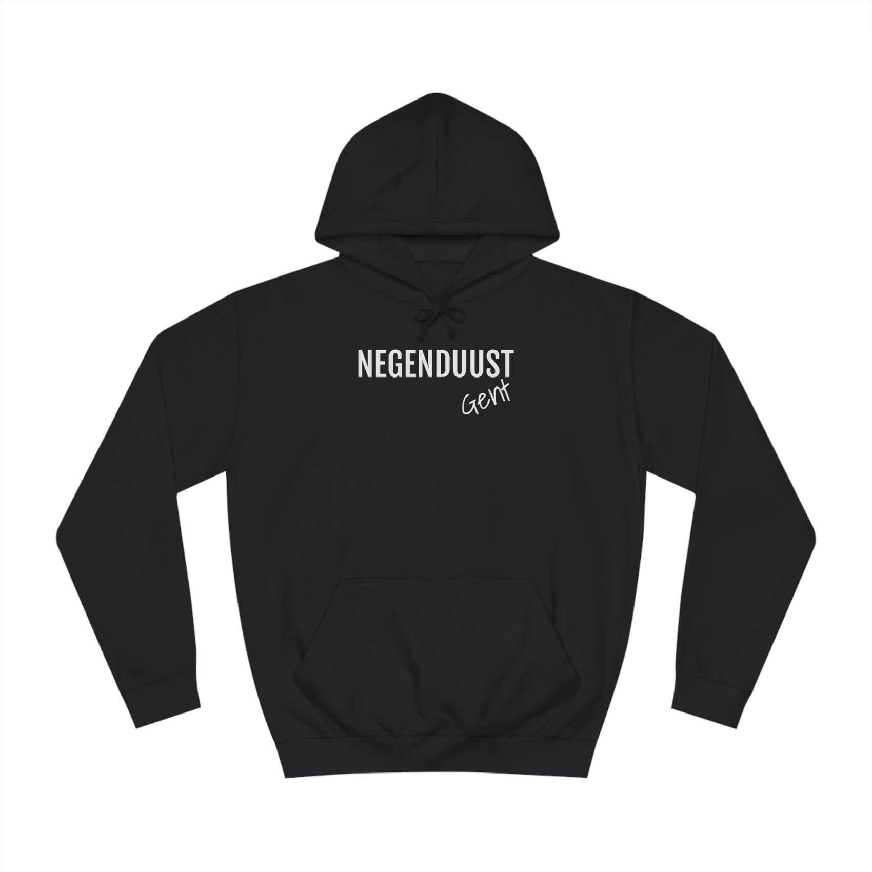 Negenduust | Unisex Hoodie uit Oost-Vlaanderen (Gent) - Zwart