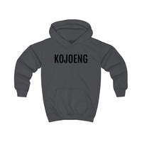 Omarm het gevoel met KOJOENG Hoodie in Donkergrijs met Dialect print: Oost-Vlaamse Attitude voor je Mini Trailblazer!