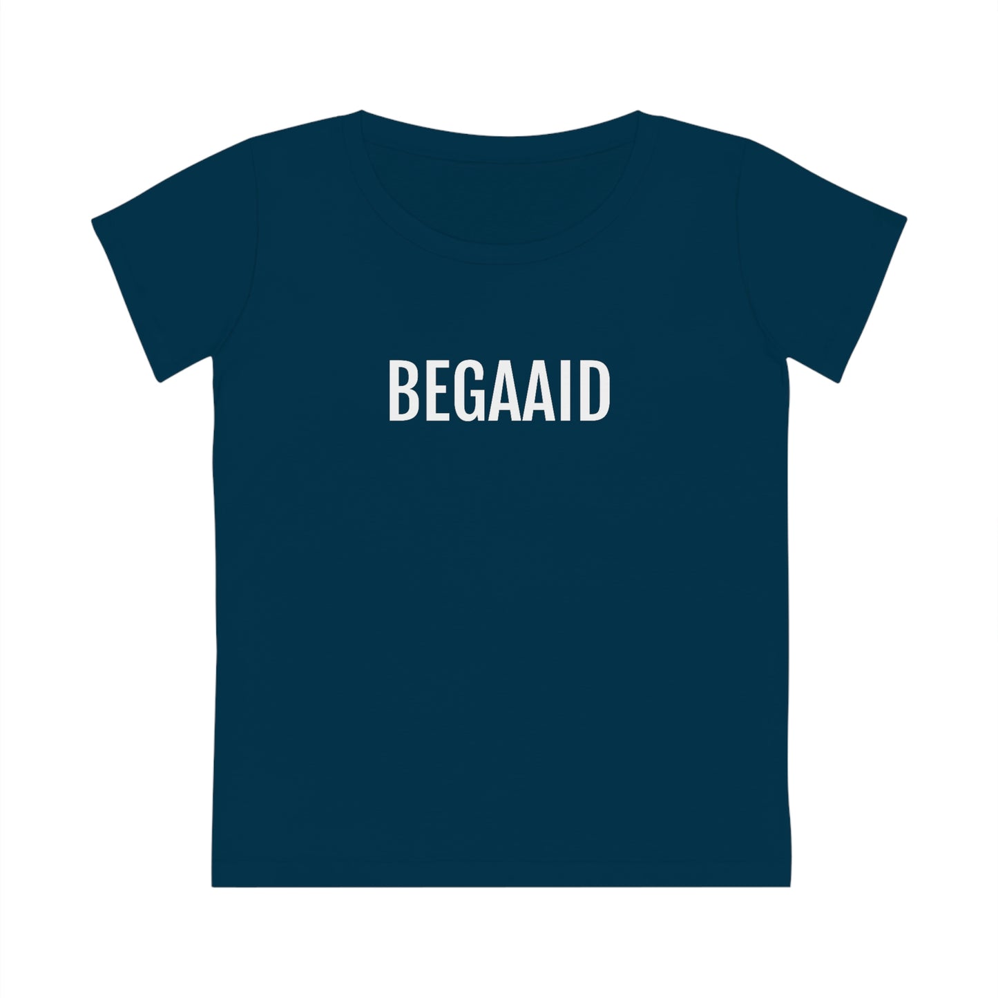 Donkerblauwe BEGAAID | Dames T-Shirt uit Limburg