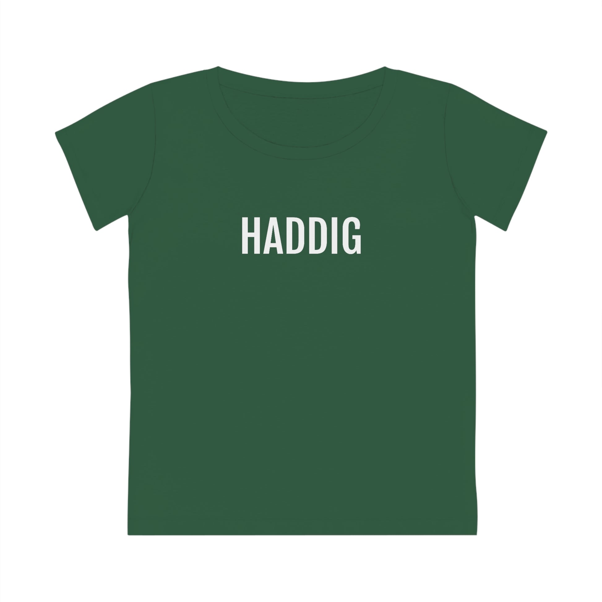 T-Shirt in groen voor vrouwen met Haddig in Limburgs dialect