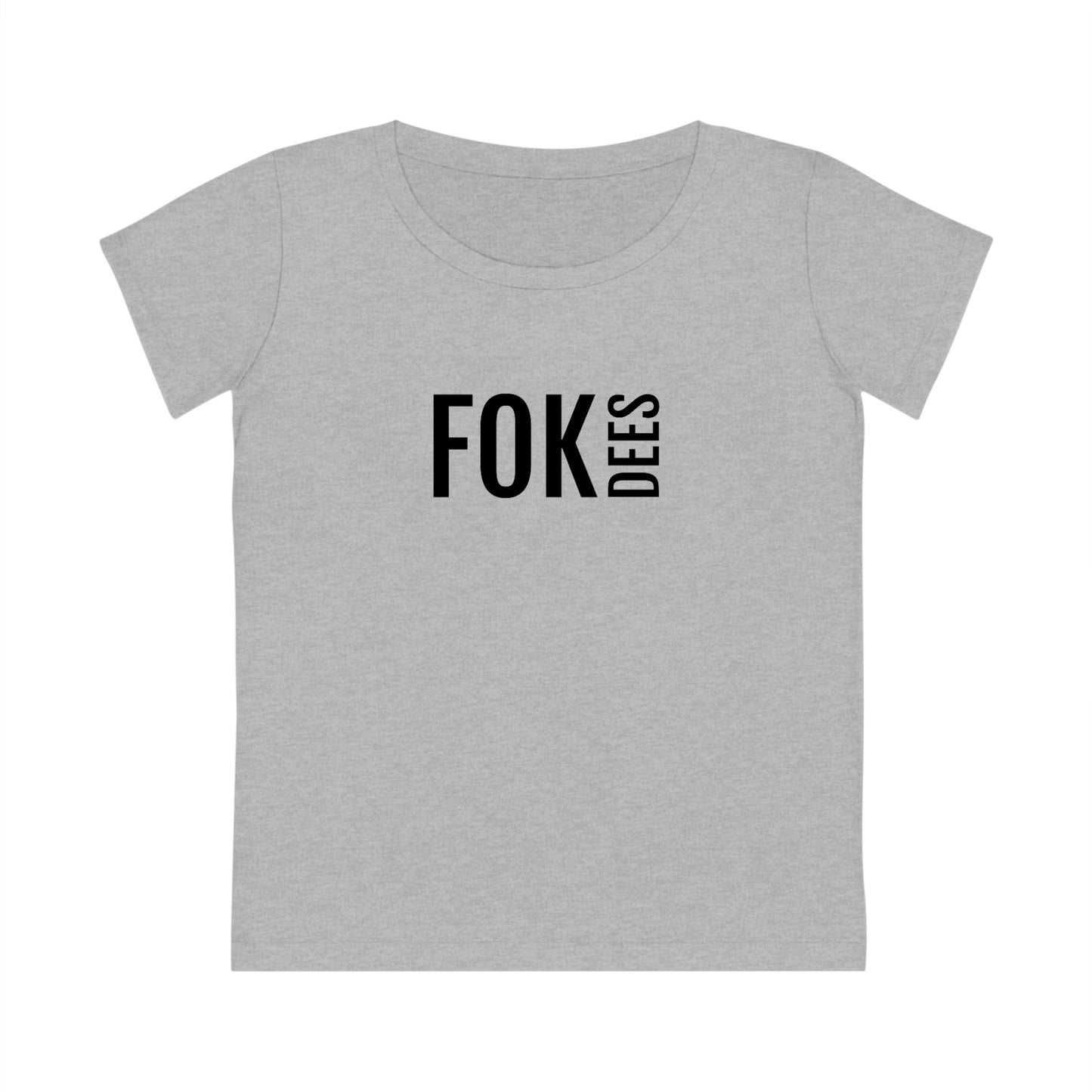 Grijze T-shirt uit antwerpen met FOK DEES opschrift